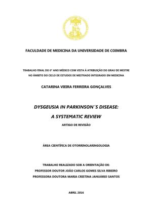 Dysgeusia in Parkinson´S Disease: a Systematic Review