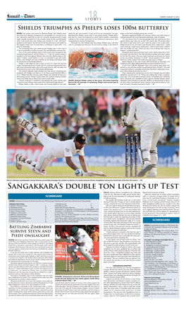Sangakkara's Double Ton Lights up Test