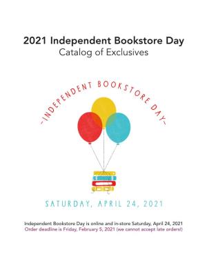 2021 Independent Bookstore Day Catalog of Exclusives