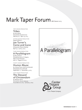 Mark Taper Forum46th Season 2013