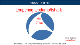 Tempering Tshark & Tcpdump with Tmux