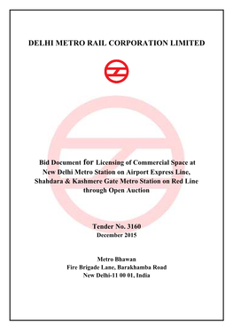 Bid Document for Licensing of Commercial Space At