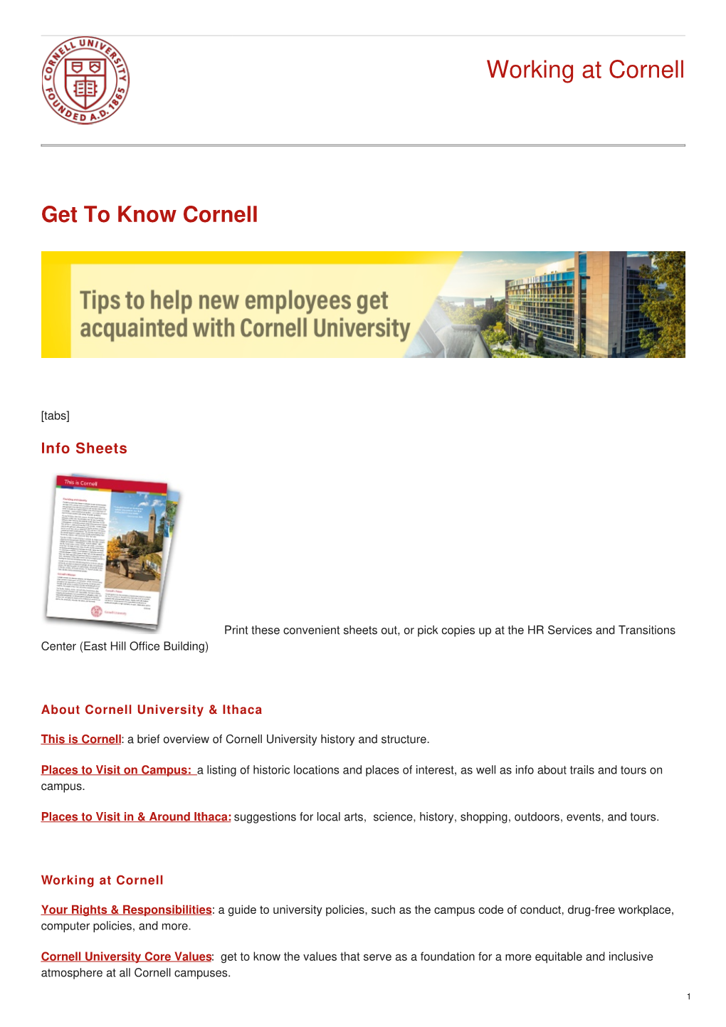 Get to Know Cornell