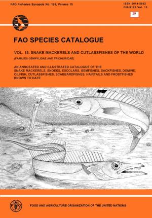 Fao Species Catalogue