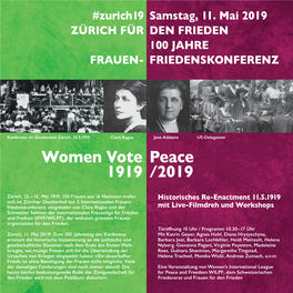 Women Vote Peace 1919 /2019