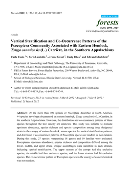 Vertical Stratification and Co-Occurrence Patterns of The