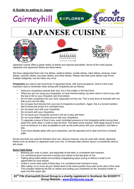 Cairneyhill JAPANESE CUISINE