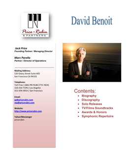 David Benoit - Biography