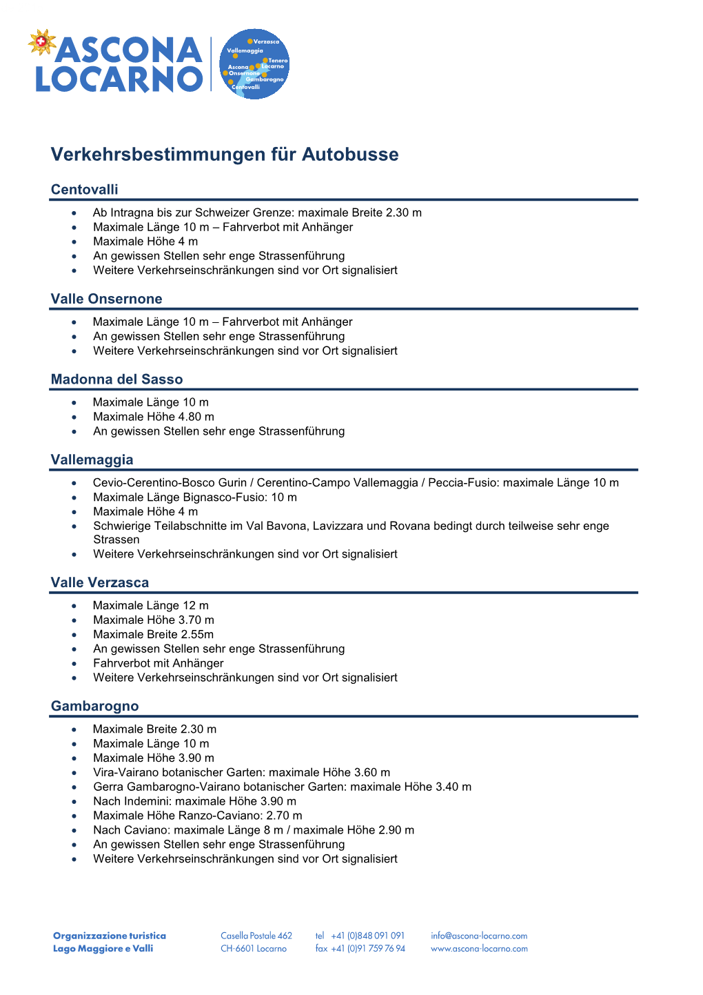 Verkehrsbestimmungen Für Autobusse