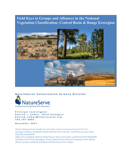 Natureserve 2017 NVC Field Keys and Report Nov 2017 CBR