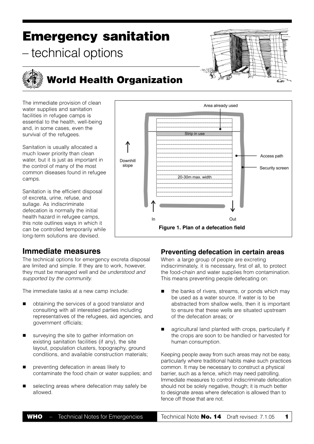 Emergency Sanitation – Technical Options