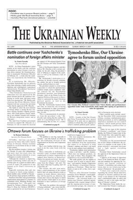 Ottawa Forum Focuses on Ukraine's Trafficking Problem