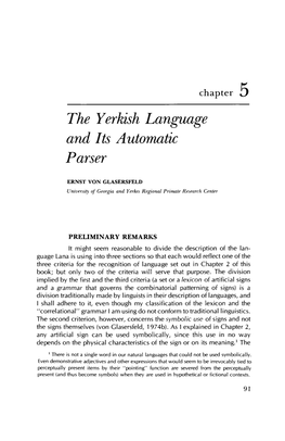 The Yerkish Language and Its Automatic Parser