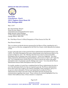 Letter to EPA from Councilwoman Fields (PDF)