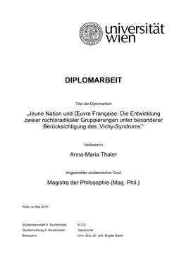 Diplomarbeit