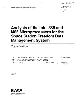 Analysis of the Intel 386 and I486 Microprocessors for the Space Station Freedom Data Management System