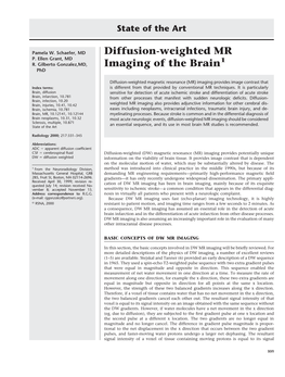 Diffusion-Weighted MR Imaging of the Brain ⅐ 333 DW MR Imaging Characteristics of Various Disease Entities