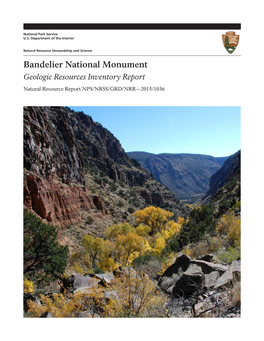 Geologic Resources Inventory Report, Bandelier National Monument