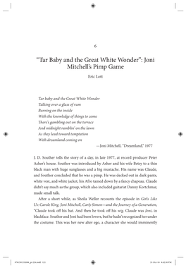 “Tar Baby and the Great White Wonder”: Joni Mitchell's Pimp Game