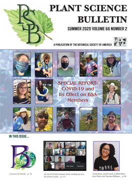 Plant Science Bulletin Summer 2020 Volume 66 Number 2