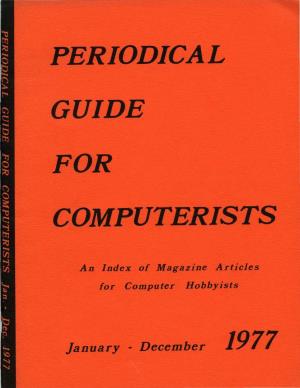 Periodical Guide for Computerists 1977