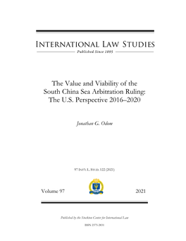The Value and Viability of the South China Sea Arbitration Ruling: the U.S