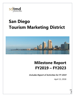 San Diego Tourism Authority Category Budget Summary Page 27