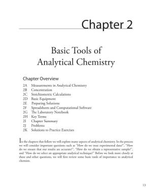 Chapter 2: Basic Tools of Analytical Chemistry