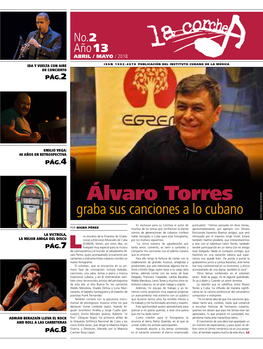 Álvaro Torres Graba Sus Canciones a Lo Cubano FOTO: TOMADA DE INTERNET