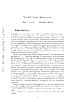Spatial Process Generation Arxiv:1308.0399V1 [Stat.CO] 2 Aug