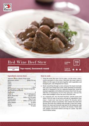 Red Wine Beef Stew Time Min