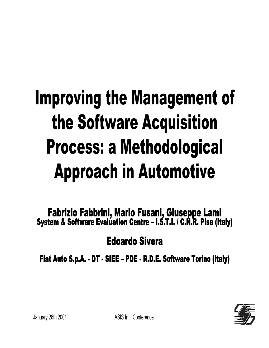 A Methodological Approach in Automotive