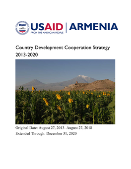 Armenia Country Development Cooperation Strategy FY 2013-2020