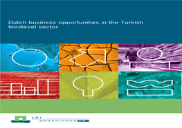 Dutch Business Opportunities in the Turkish Biodiesel Sector