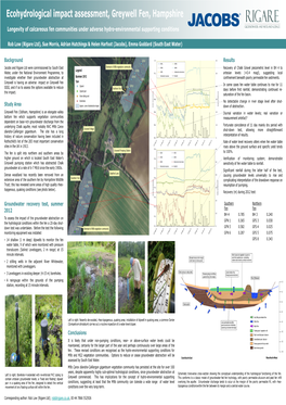 Ecohydrological Impact Assessment, Greywell Fen, Hampshire