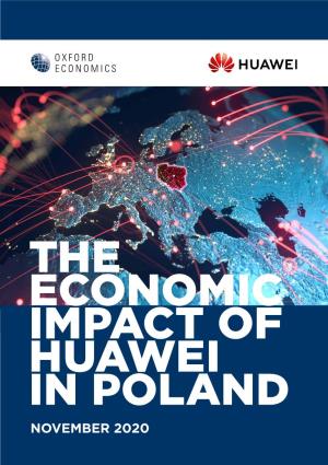 NOVEMBER 2020 the Economic Impact of Huawei in Poland