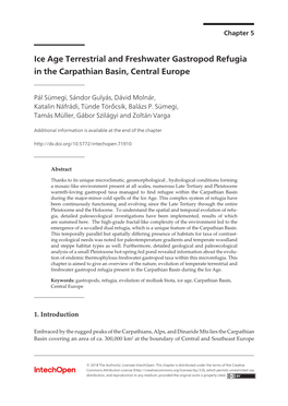 Ice Age Terrestrial and Freshwater Gastropod Refugia in the Carpathian Basin, Central Europe 95