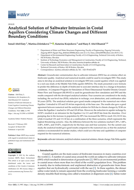 Analytical Solution of Saltwater Intrusion in Costal Aquifers Considering Climate Changes and Different Boundary Conditions