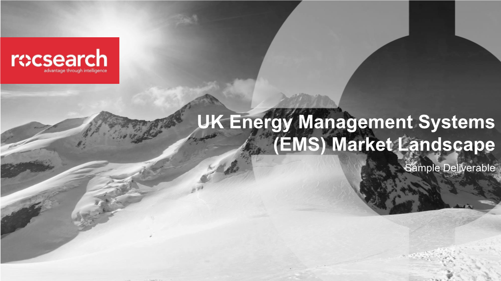 UK Energy Management Systems (EMS) Market Landscape Sample Deliverable