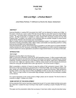 SAS and LATEX – a Perfect Match?