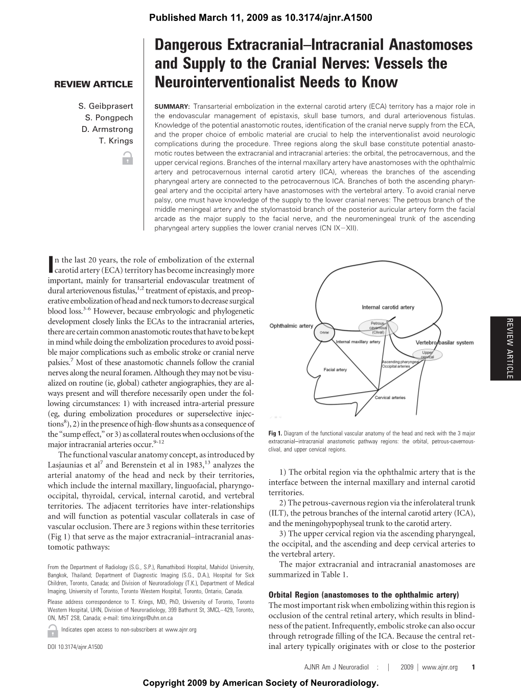 Dangerous Extracranial–Intracranial Anastomoses And Supply To The ...