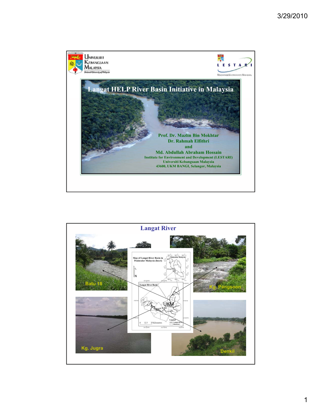 Langat HELP River Basin Initiative in Malaysia