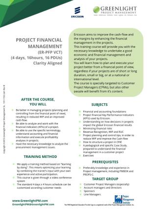 Project Financial Management