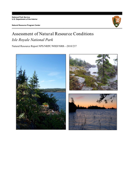 Assessment of Natural Resource Conditions, Isle Royale National Park