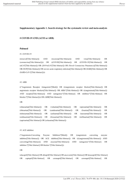 Supplementary Appendix 1. Search Strategy for the Systematic Review and Meta-Analysis