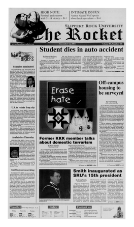 Student Dies in Auto Accident Sagr by Sheryl Mcglory He Was Flown to Allegheny Teramoto's Mother Robin Ter- Student As Well