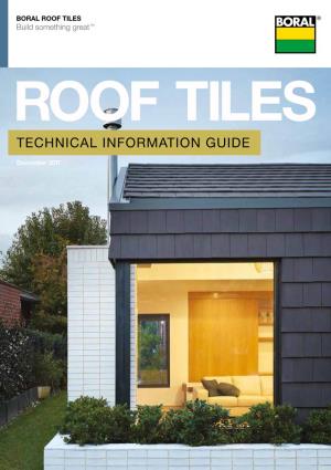 ROOF TILES Build Something Great™ ROOF TILES TECHNICAL INFORMATION GUIDE