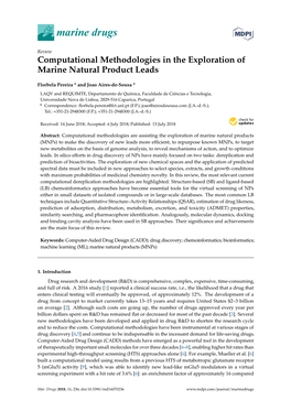 Computational Methodologies in the Exploration of Marine Natural Product Leads