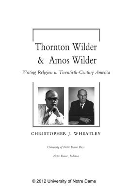 Thornton Wilder & Amos Wilder