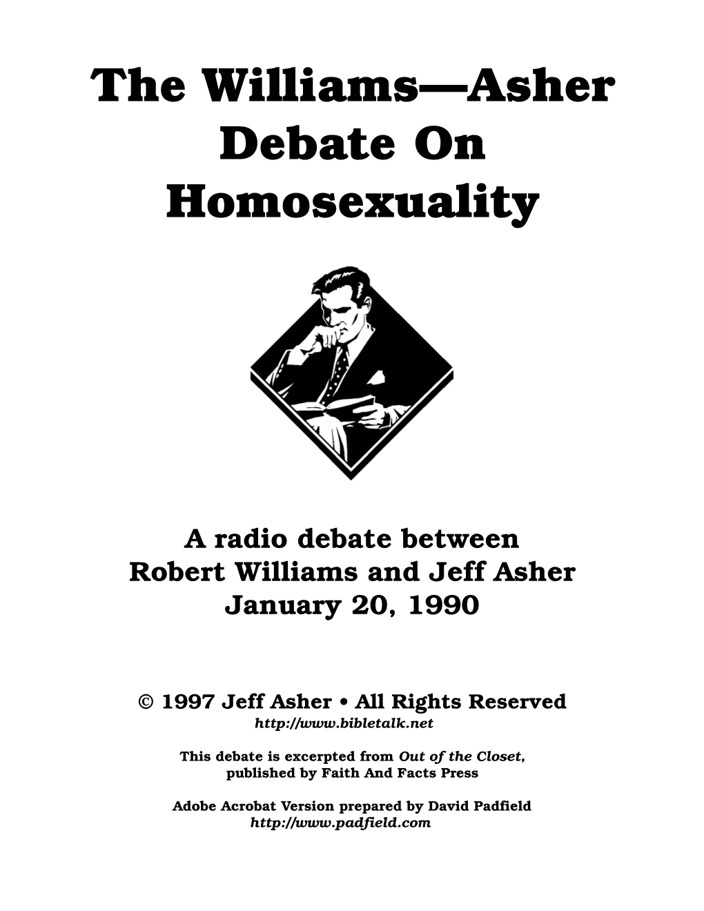 Williams–Asher Debate on Homosexuality
